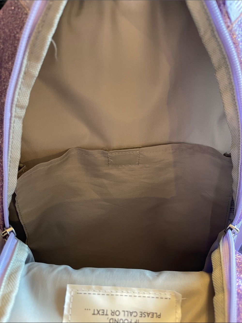 Pottery Barn Glitter Ombre Purple Blue Kids Backpack - Picture 3 of 5